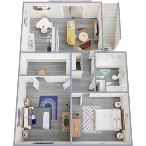 a floor plan of a 1 bedroom apartment